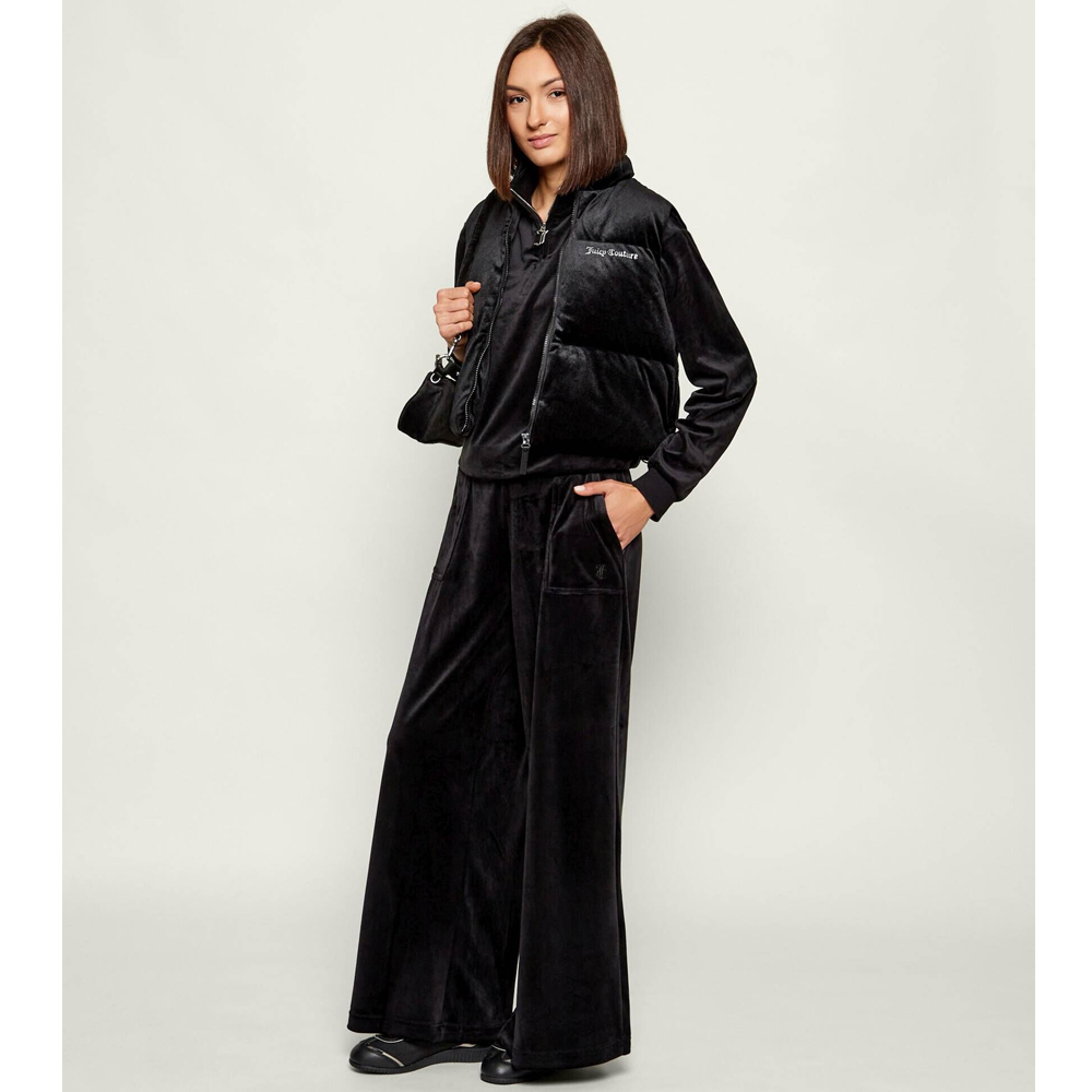 JUICY COUTURE Classic Velour Wide Leg Jogger Γυναικείο Βελούδινο Παντελόνι Φόρμας - 4